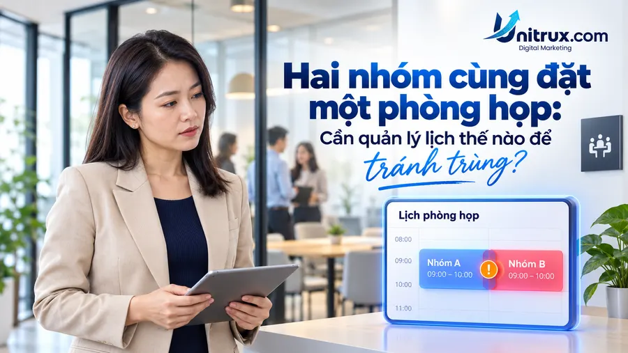 Hai nhóm cùng đặt một phòng họp: Cần quản lý lịch thế nào để tránh trùng?