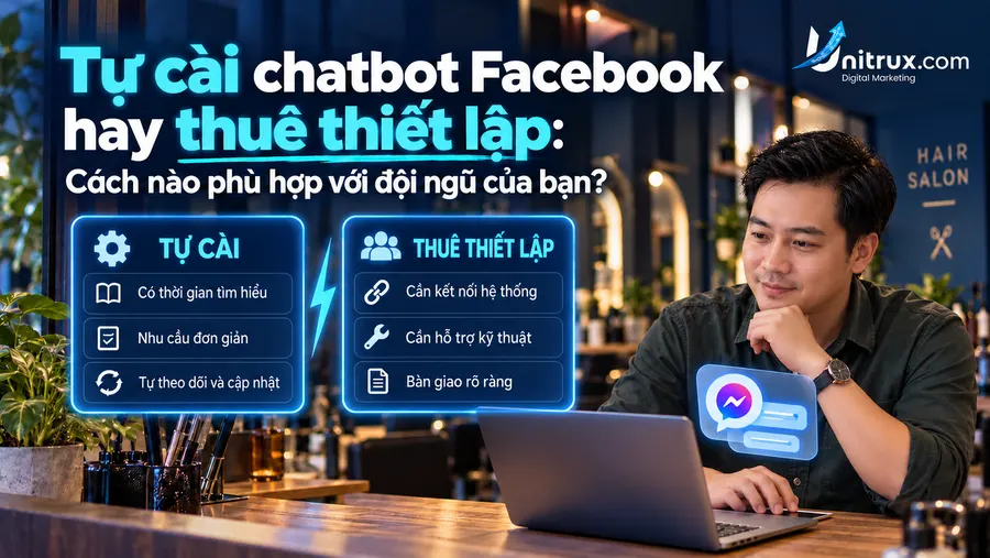 Tự cài chatbot Facebook hay thuê thiết lập: Cách nào phù hợp với đội ngũ của bạn?