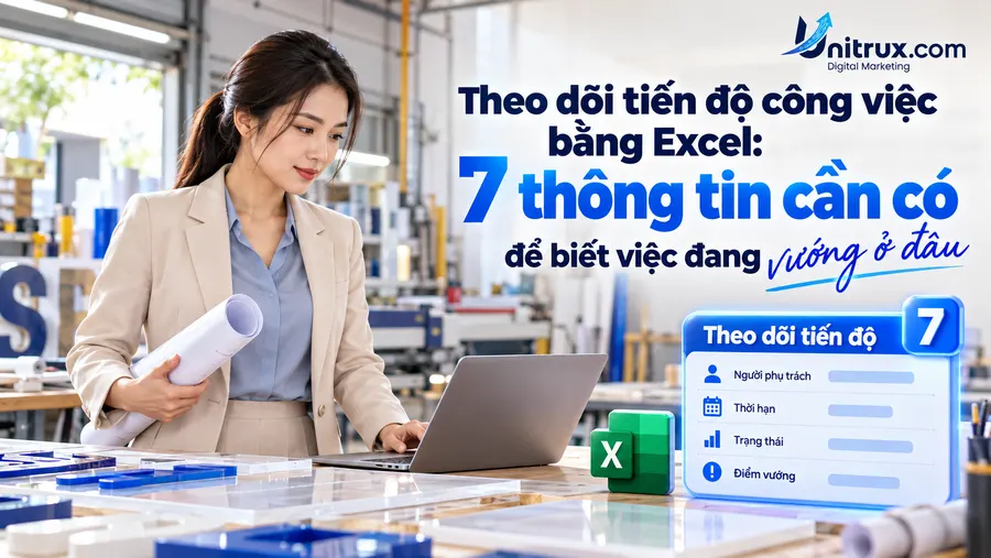 Theo dõi tiến độ công việc bằng Excel cho doanh nghiệp: 7 thông tin cần có để biết việc đang vướng ở đâu