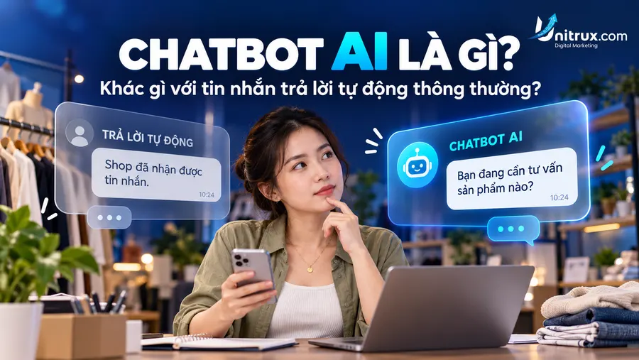 Chatbot AI là gì? Khác gì với tin nhắn trả lời tự động thông thường?
