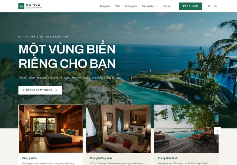 Mẫu website MARIVA — Bất động sản