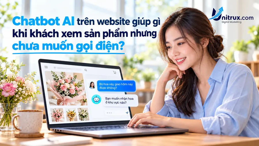 Chatbot AI trên website giúp gì khi khách xem sản phẩm nhưng chưa muốn gọi điện?