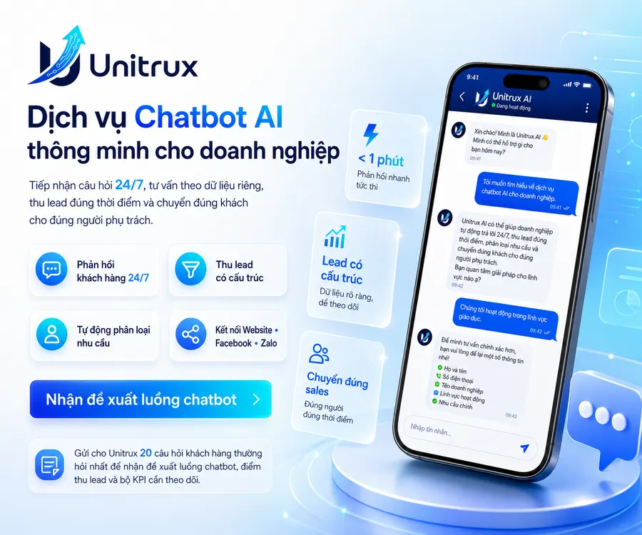 Dịch vụ Chatbot AI thông minh cho doanh nghiệp