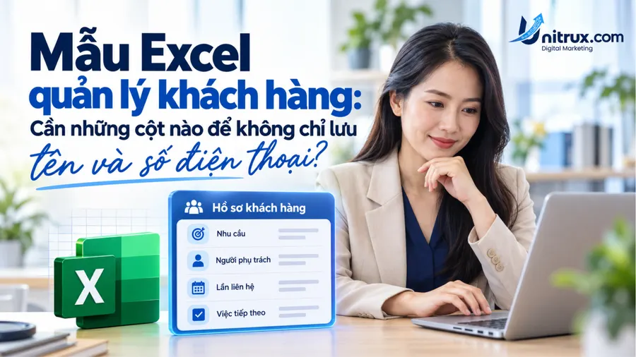 Mẫu Excel quản lý khách hàng: Cần những cột nào để không chỉ lưu tên và số điện thoại?