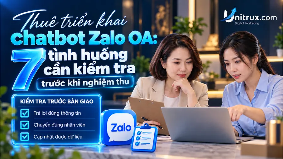 Thuê triển khai chatbot Zalo OA: 7 tình huống cần kiểm tra trước khi nghiệm thu