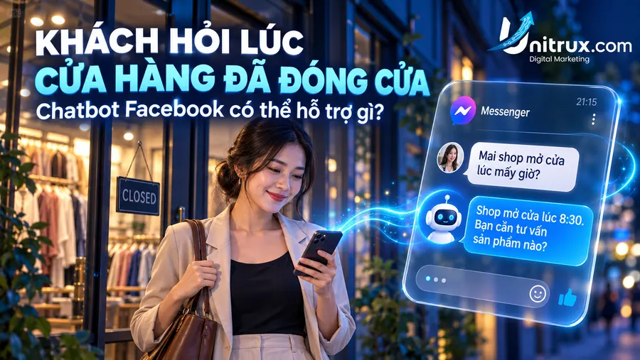 Khách hỏi lúc cửa hàng đã đóng cửa: Chatbot Facebook có thể hỗ trợ gì?