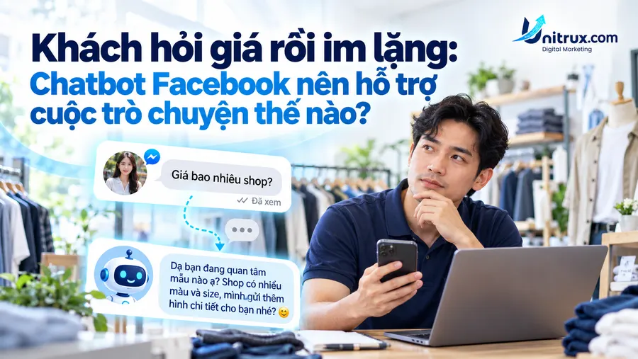 Khách hỏi giá rồi im lặng: Chatbot Facebook nên hỗ trợ cuộc trò chuyện thế nào?