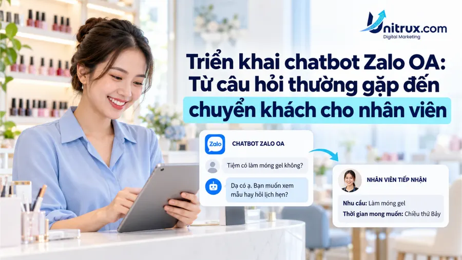 Triển khai chatbot Zalo OA: Từ câu hỏi thường gặp đến chuyển khách cho nhân viên
