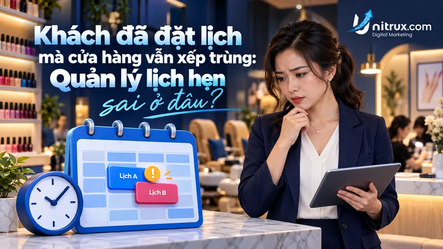 Khách đã đặt lịch mà cửa hàng vẫn xếp trùng: Quản lý lịch hẹn sai ở đâu?